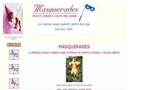 Desktop Screenshot of masquerades.co.uk