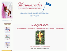 Tablet Screenshot of masquerades.co.uk